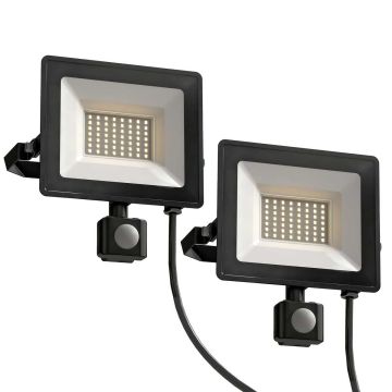 Regulowana lampa robocza 50 W, 5500 lumenów, IP65, czarna