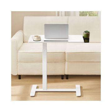 Stół regulowany na wysokość VASAGLE LSD600W01, 2 uchwyty na kubki, 70 × 65–102 × 40 cm