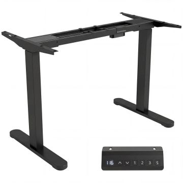 Height-adjustable table frame, electric, 2 motors, 100 × 60 × 70–118 cm