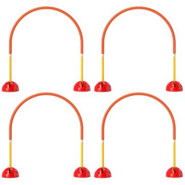 Adjustable Dog Agility Gate Set, 4 pcs, Orange and Yellow