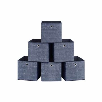 Set of 6 boxes 30x30x30cm., blue color