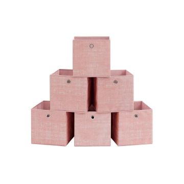 Set of 6 boxes 30x30x30cm., pink