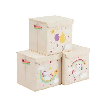 Set of fabric children's boxes, 3 pcs. RFB710W03
