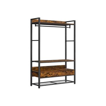 Open wardrobe / hanger, vintage brown-black