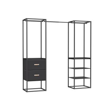 Clothes rack 40x180x180cm., black