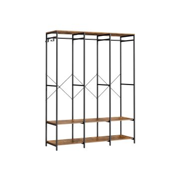 Szafa otwarta 40x141x180cm, brązowo-czarna