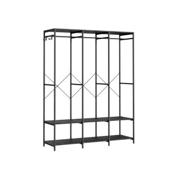 Szafa otwarta 40x141x180cm, czarna