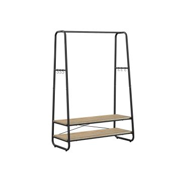 Clothes rack 100x45x160cm., black/light brown