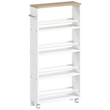 Rolling cart, 4 shelves, 45 × 91 × 15 cm