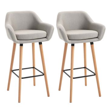 Set of 2 bar stools Homcom 55x48x100cm., various colors