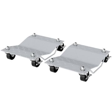 Set of 2 jacks Durhand 40.5x30x13.5cm., silver/black