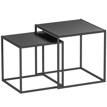 Set of 2 coffee tables Homcom, black