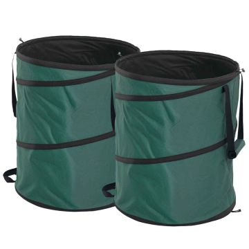Set of 2 garden waste bags Outsunny 55x65cm., dark green/black