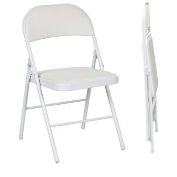 Set of 2 dining chairs Homcom 45x46x78cm., white