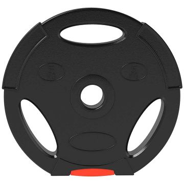 Set of 4 weight plates Sportnow, black/red
