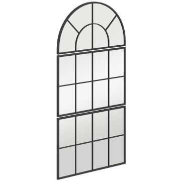 Set of 3 mirrors Homcom, black
