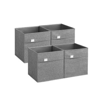 Set of 4 boxes 33x33x33cm., gray