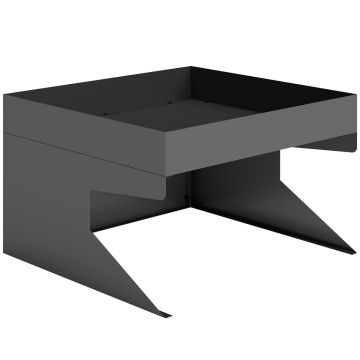 Robotic lawnmower garage, with planter box, Black, 75 × 70 × 46 cm