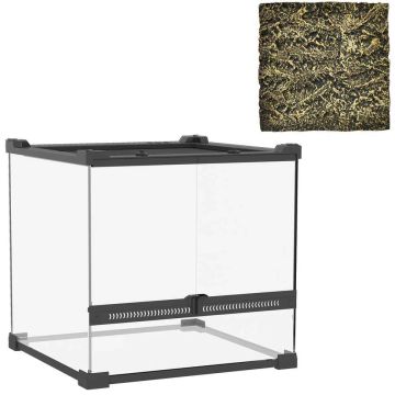 Terrarium dla gadów, 24 l, czarne, 30 × 30 × 30 cm