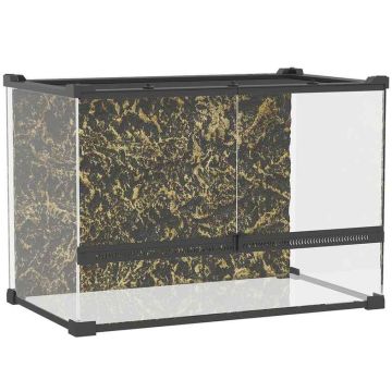 Terrarium dla gadów, 48 l, tło imitujące skałę, 50 × 35 × 30 cm