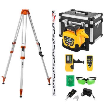 Obrotowy poziom laserowy VEVOR 203, 500 m, 119 × 51 × 28 cm