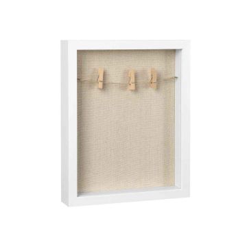 Photo frame with string, white