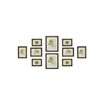 Picture frame set, 10 pcs, brown