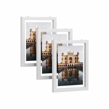 Set of 3 floating photo frames.