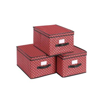 Set of boxes, 3 pcs, red