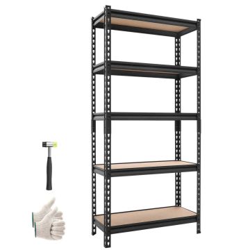 Półka magazynowa VEVOR SFS2812RA, 5 poziomów, 72 × 152 × 30,9 cm