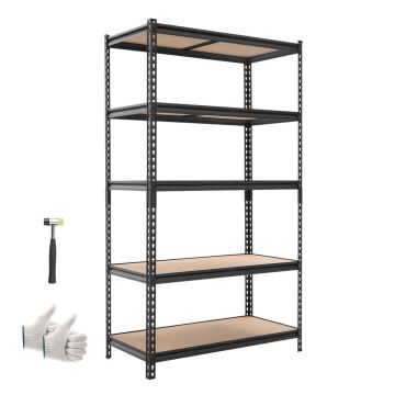 Półki magazynowe VEVOR SFS4020RA, 5 poziomów, 102,5 × 181,3 × 51,7 cm