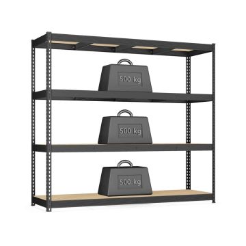 System regałów magazynowych SONGMICS, 4 półki, czarny, 60 × 183 × 200 cm