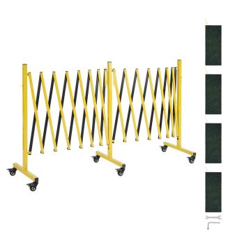 Bariera bezpieczeństwa VEVOR XSJ-S-0007, podwójnie rozszerzalna, żółto-czarna, 520,7–7660 × 1020 mm