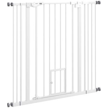 Safety gate, 74–101 cm, White, 74–101 × 104.1 × 3.5 cm