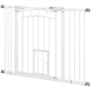 Safety gate for dogs PawHut 100x76cm., white