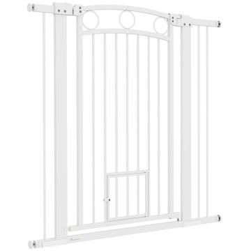 Safety gate for dogs PawHut 104x106cm., white
