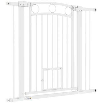 Safety gate for dogs PawHut 104x96cm., white