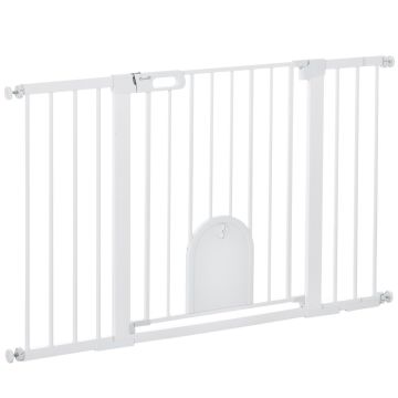 Safety gate for dogs PawHut 131x76cm., white