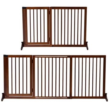 Safety gate for dogs PawHut 166x36x71cm., brown