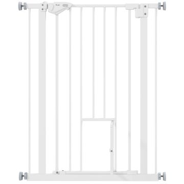 Safety gate for dogs PawHut 80x3.5x91.4cm., white