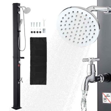 Prysznic zewnętrzny ogrzewany energią słoneczną VEVOR LY40L09, 40 l, 465 × 255 × 2290 mm