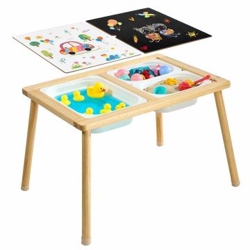 Sensory table for children VEVOR G16SKU1, 1 large and 2 small storage boxes, 82 × 60.5 × 50.5 cm