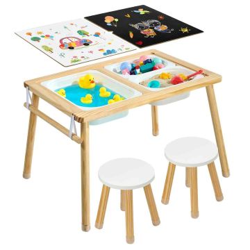 Sensory table VEVOR G16SKU3, with 2 stools, 81.5 × 50.5 × 60 cm