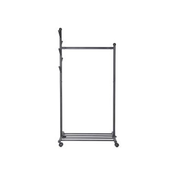 Outerwear rack on wheels HSR06B 85.2 x 174 x 42.5 cm., black