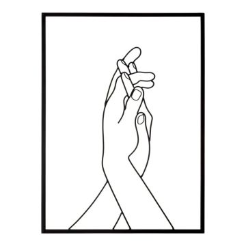 Wall panel SIMPLY HANDS, 40 × 55 × 1 cm