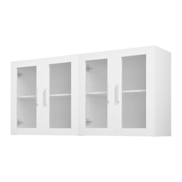 Wall-mounted kitchen cabinet VEVOR XYFG-04, 2 pcs., 4 doors, White, 30.5 × 122 × 61 cm