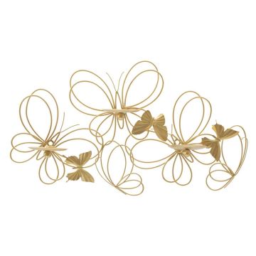 Wall candle holder with butterfly motif, for 3 candles, 61 × 34 × 12 cm