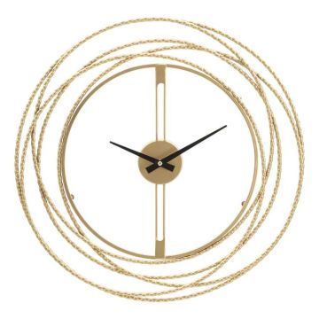 Настенные часы Gold Strips, Золотые, Ø 50 × 4 см