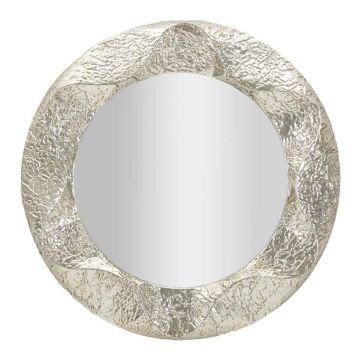 Lustro ścienne Mauro Ferretti Argelux, Srebrne, Ø104 × 7 cm