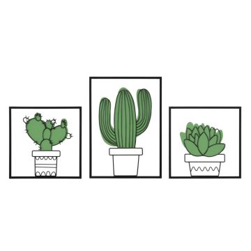 Set of wall panels Cactus, 3 pcs